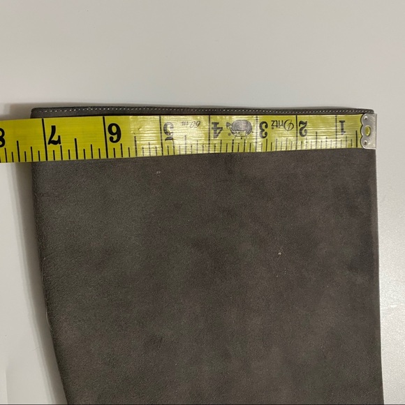 Yves Saint Laurent Platform Grey Suede Knee Boots - Picture 14 of 16